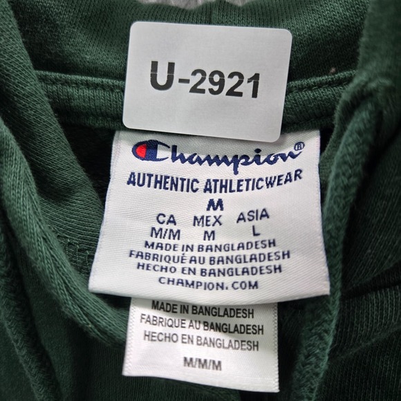 Cal Poly Mustangs Women Sweatshirt M Green Hoodie Henley Logo Champion - Picture 7 of 11